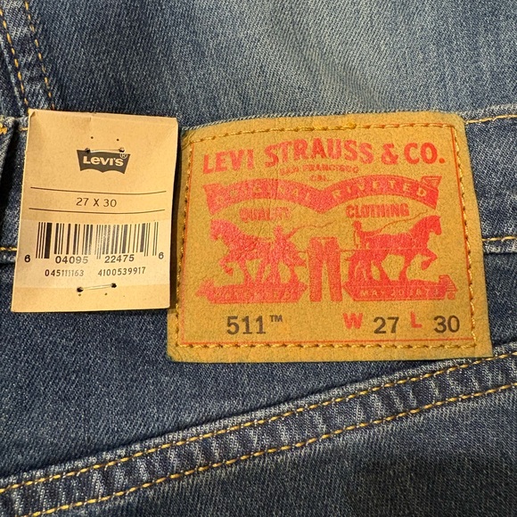 Levi's NWT Stretch 511 Slim Sits Below Waist 27x30 - Picture 8 of 11